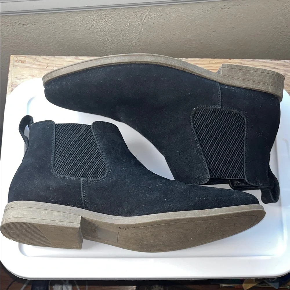 Jansen Milan‎ Black Suede Chelsea Boots Mens Size 13